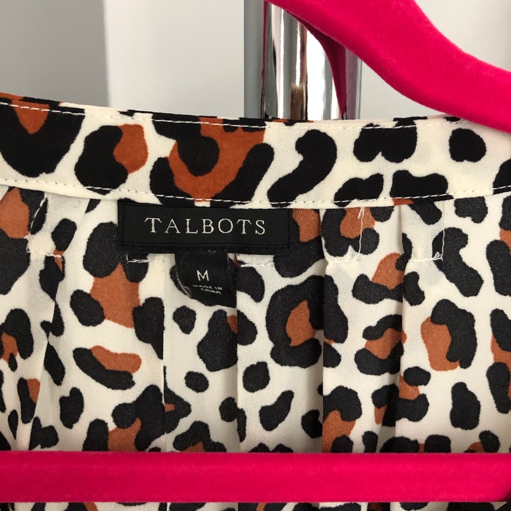 Talbots Cheetah/Leopard Print Button Blouse - image 2